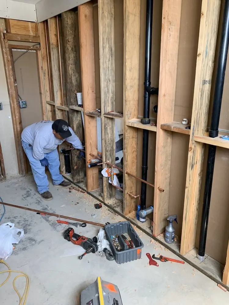 Commercial rough-in plumbing for Gas Line Repair in Babbitt